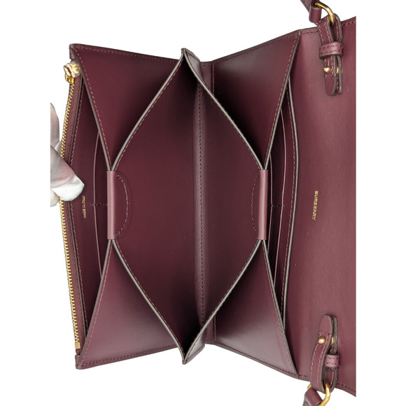 Burberry Hazelmere Plum Wallet on Strap Crossbody Bag - Picture 4 of 11